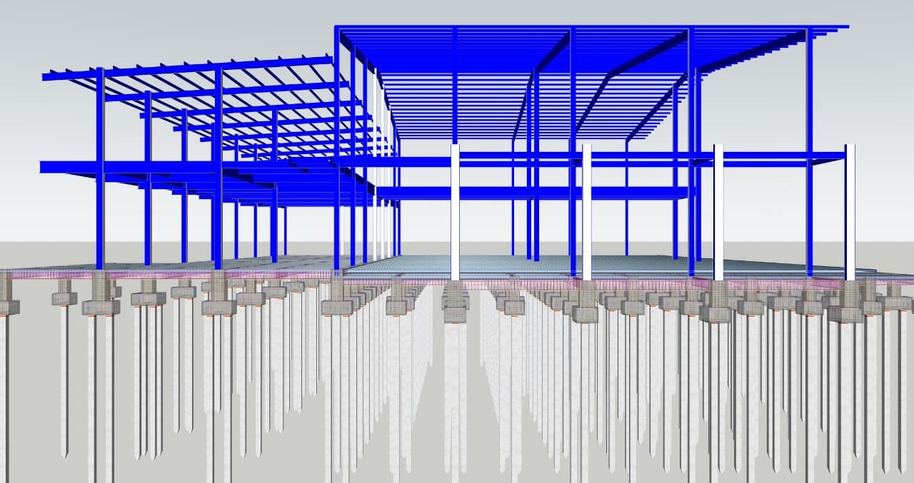 Foundation work for the factory in Legok