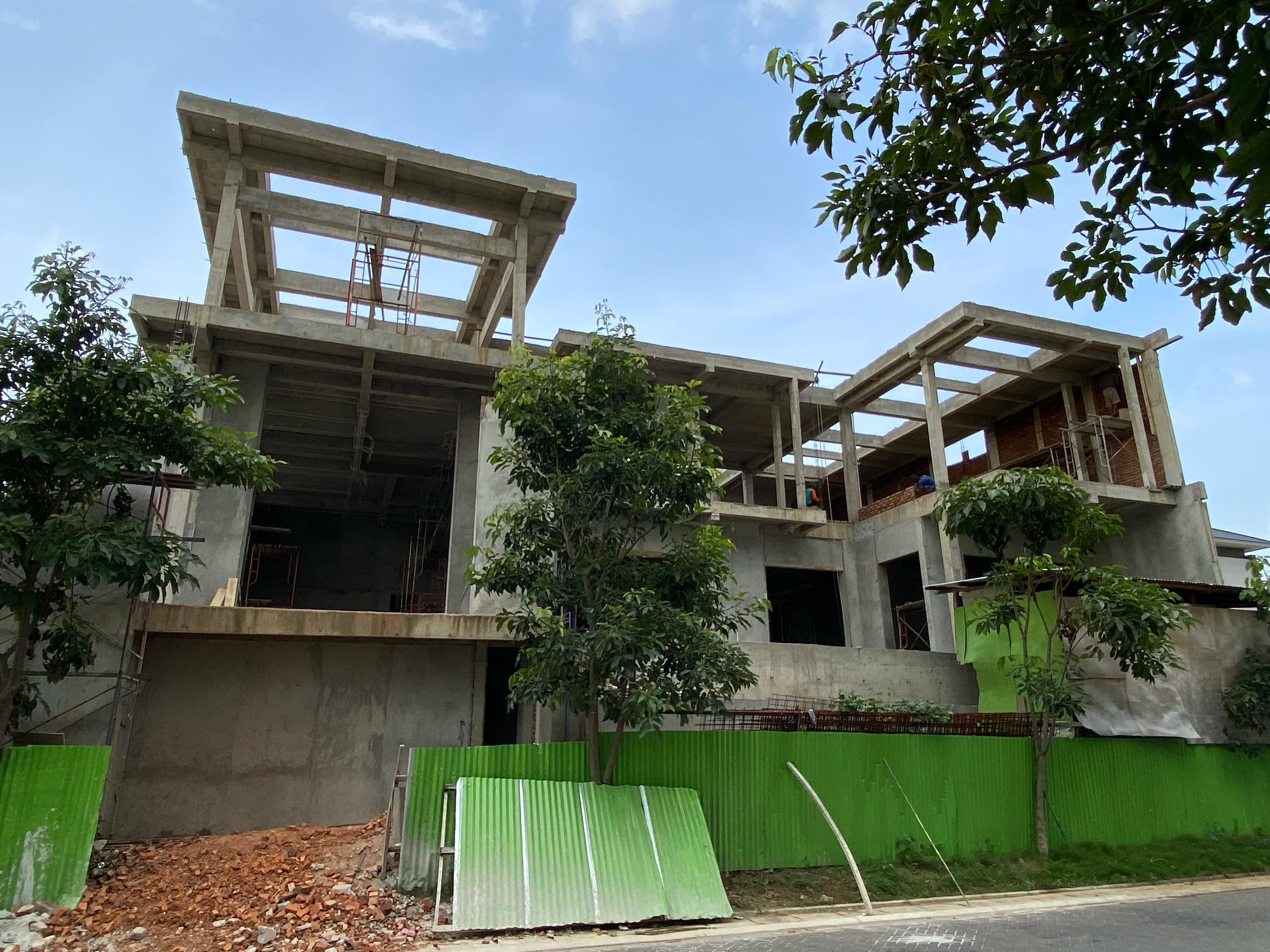 House construction progress