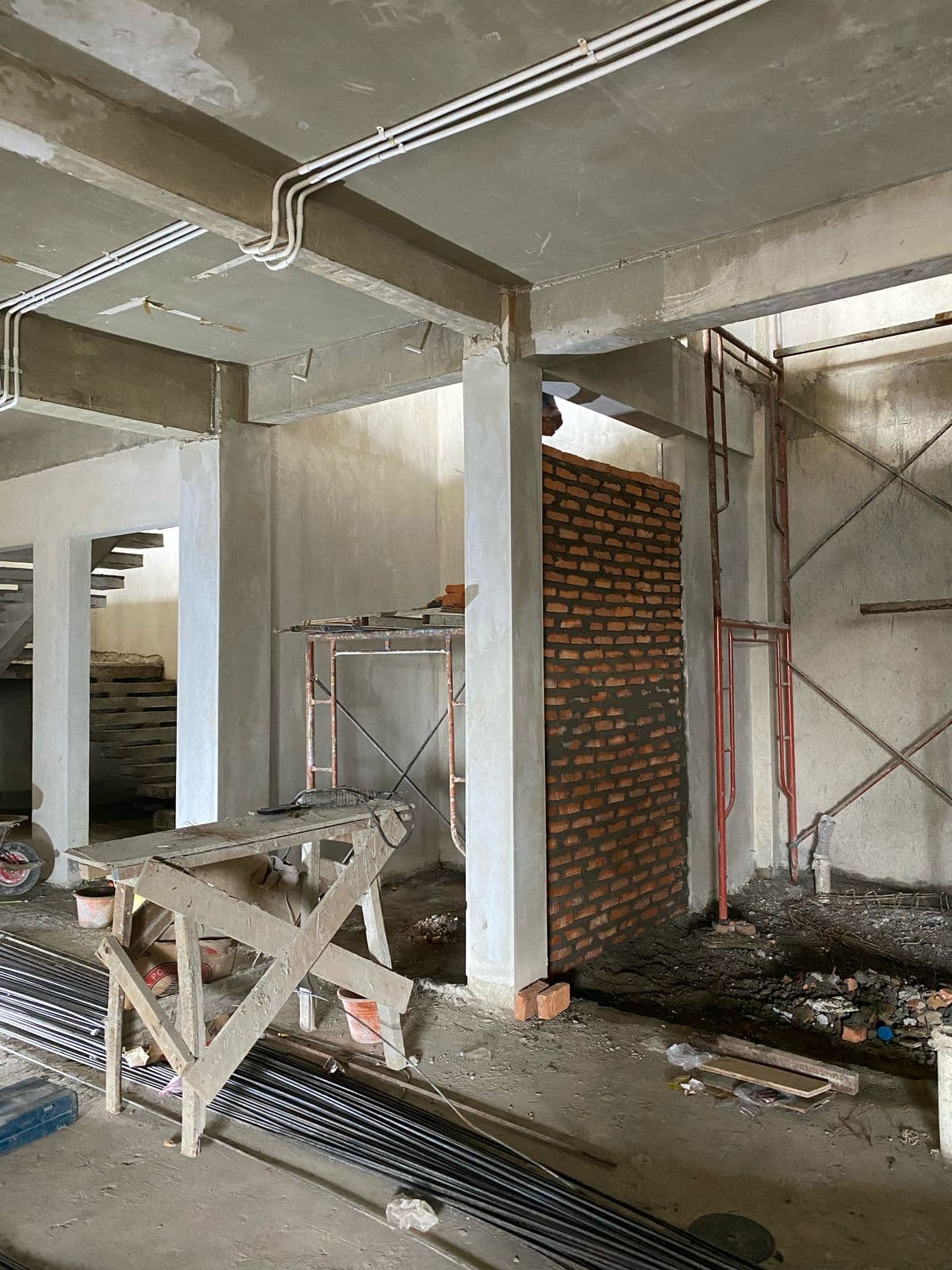 Interior work in progress