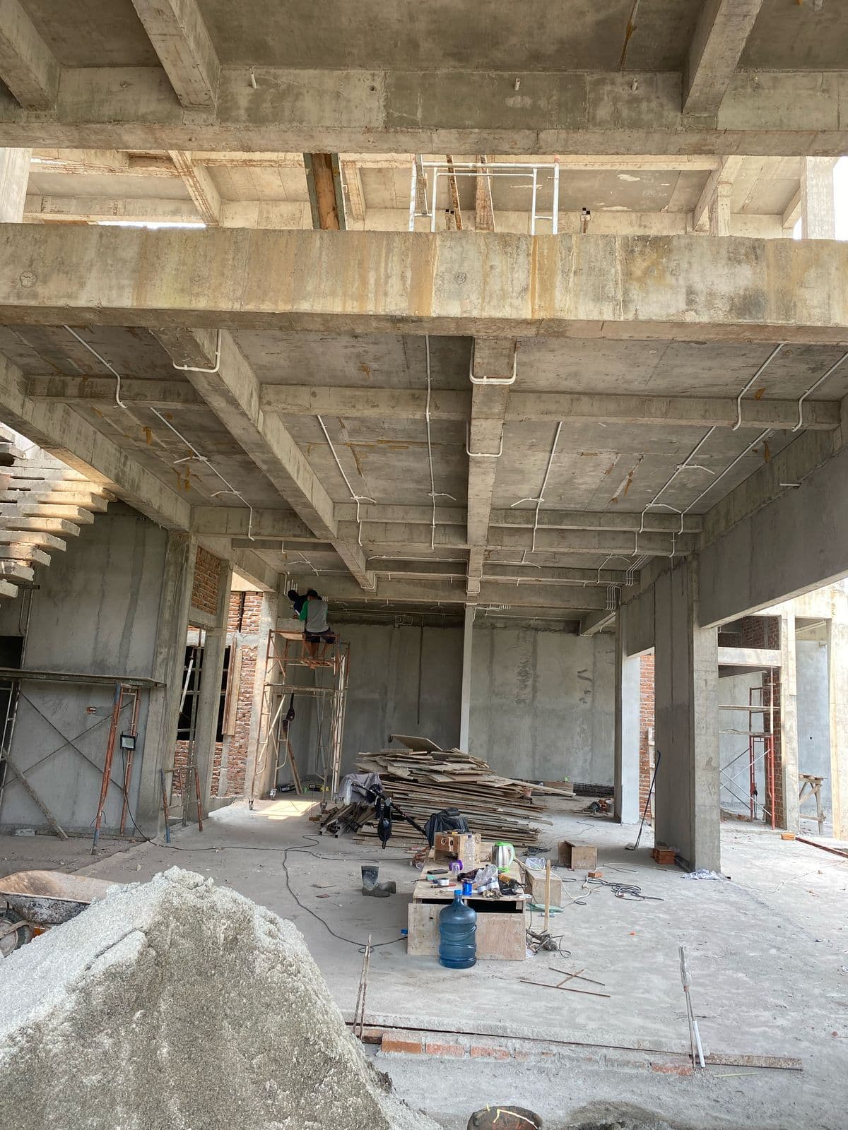 Interior work in progress